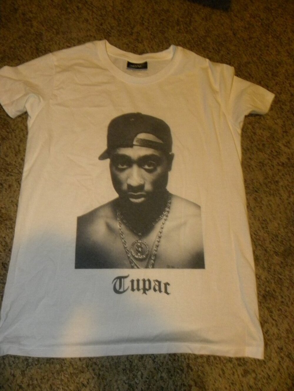 Adult Size X-Small - White "Tupac" Shirt